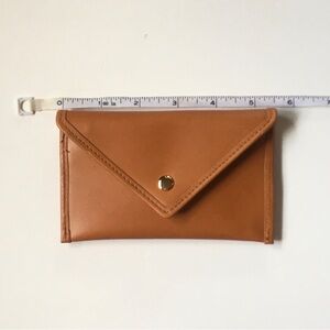 Tan Leather Wallet, Snap Wallet, Envelope Wallet, Boulevard Emma Wallet Tan NWOT